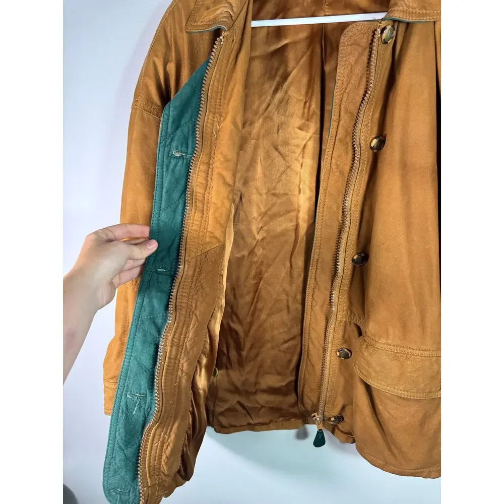 Vintage Marc by Andrew Marc Tan Brown Leather Jacket Size Small